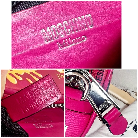 Moschino Couture Pink Coated Canvas Pop Art “Fruitblast” Crossbody Bag - Picture 10 of 10